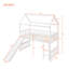 Lit mezzanine, lit maison avec glissade-1259545832