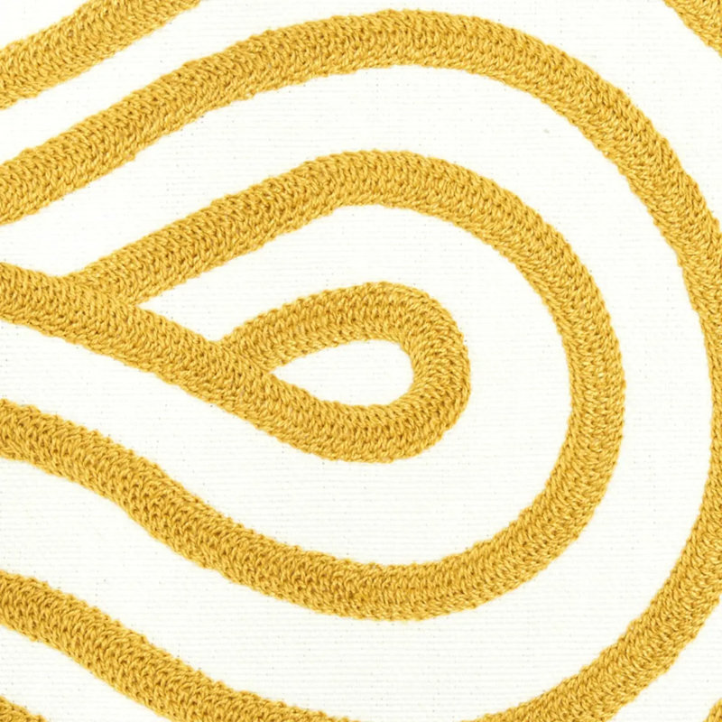 Giraldi Embroidery Fabric, Yellow