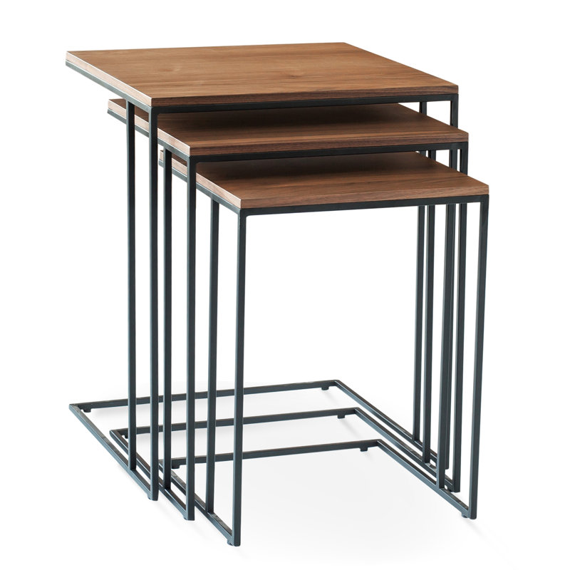 Three End Nesting Tables, Black