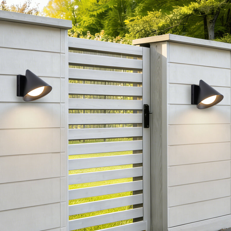 Mate Black Modern Outdoor LED Wall Sconces Set of 2