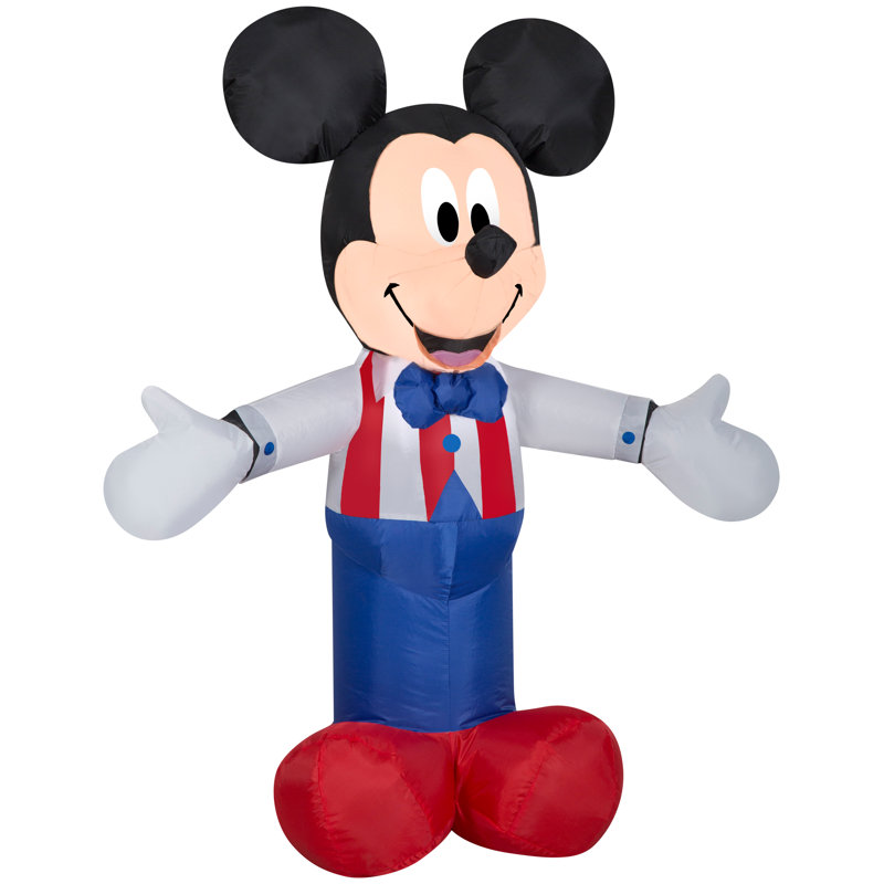 3.5 ft Tall Patriotic Mickey Mouse Inflatable Decoration