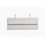 Meuble-lavabo mural avec lavabo, armoire de rangement flottante avec comptoir et tiroirs à fermeture en douceur, idéal pour l'organisation et la commodité de la salle de bain-816187030