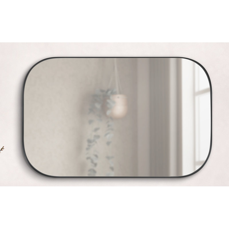 Miroir décoratif Slade, 30 po x 20 po, Noir, noir, noir, noir
