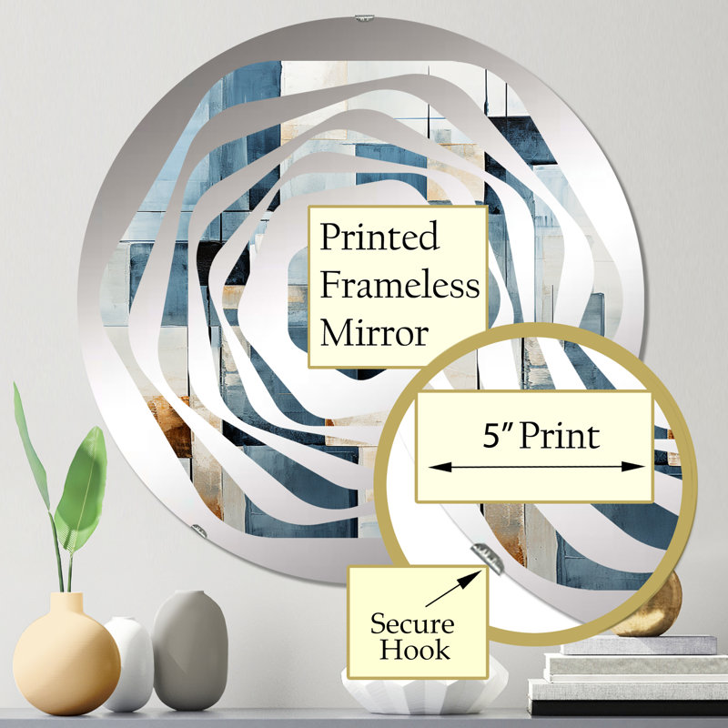 Miroir décoratif Dirndl - Amorphe, 23,6 po x 23,6 po