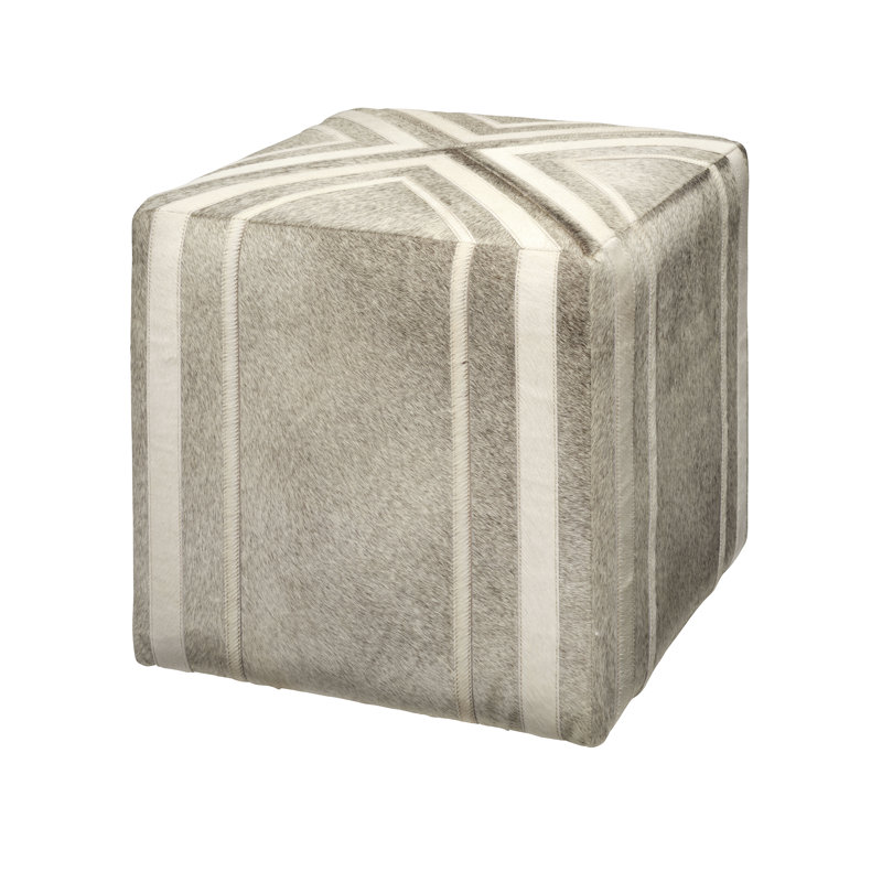 Nantucket Ottoman, Gray Hide
