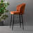 Modern Bar Stool Set, Black, 20.5 x 38.2 x 16.5 inches | 100% Melamine Coated Particle Board, 0.7 in Thickness | Stylish 100% Polyester Fabric Seats, Sturdy Metal Legs, Ideal for Industrial Spaces-137102226-137102220