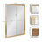 Colette Vintage Rectangle Bathroom Mirror-2033019046