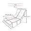 Balcony Chair - 4-Segment Adjustable Gray Metal Reclining For Living Room, Space Efficient Back