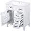 Meuble-lavabo moderne 30 po - Armoire blanche avec lavabo, tiroirs et tablettes-1031774943