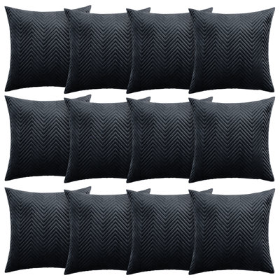 Aspire Homeware Embossed Square Velvet Cushion Cover