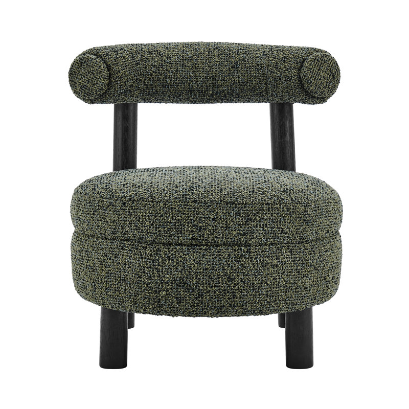 Brigett Fabric Accent Chair, Speckled White