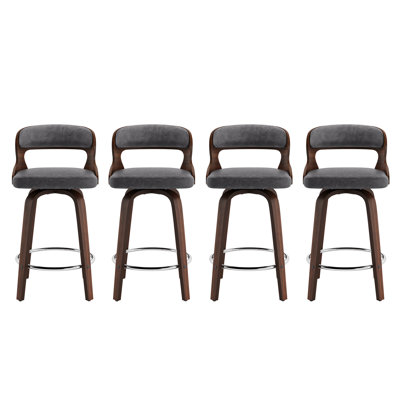 Tabouret de comptoir pivotant rembourré Edwards