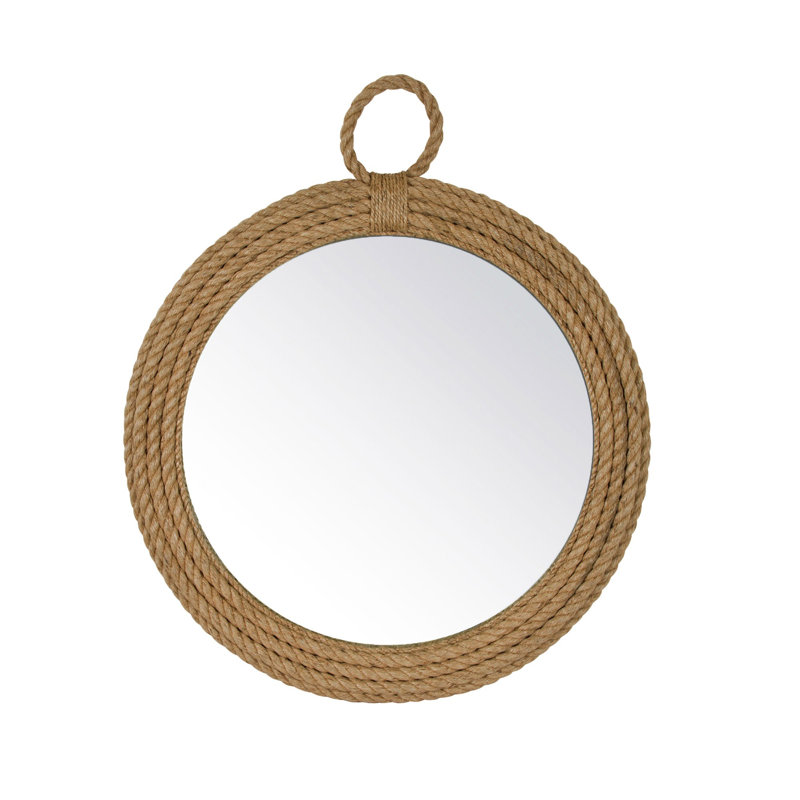 Chios Rope Round Wall Mirror, 30" H x 30" W