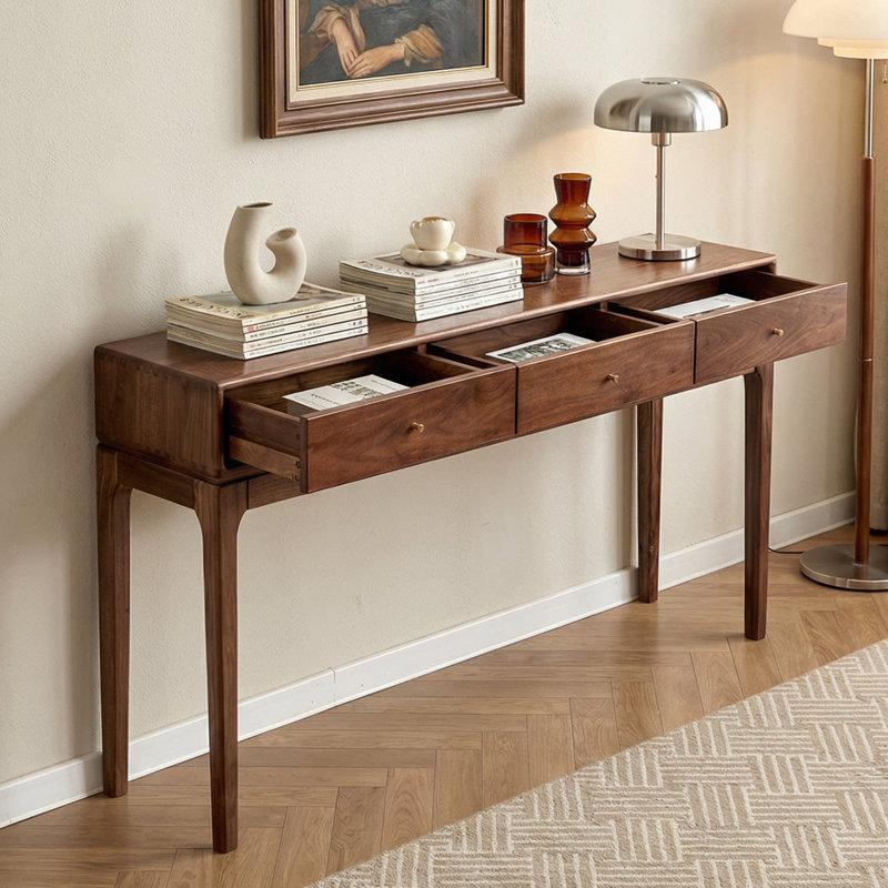 Console rétro de style chinois, H 35,4 po x l 63 po x P 13,8 po