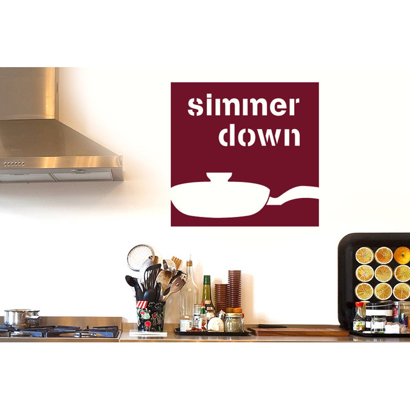 Simmer Down Wall Sticker, Orange