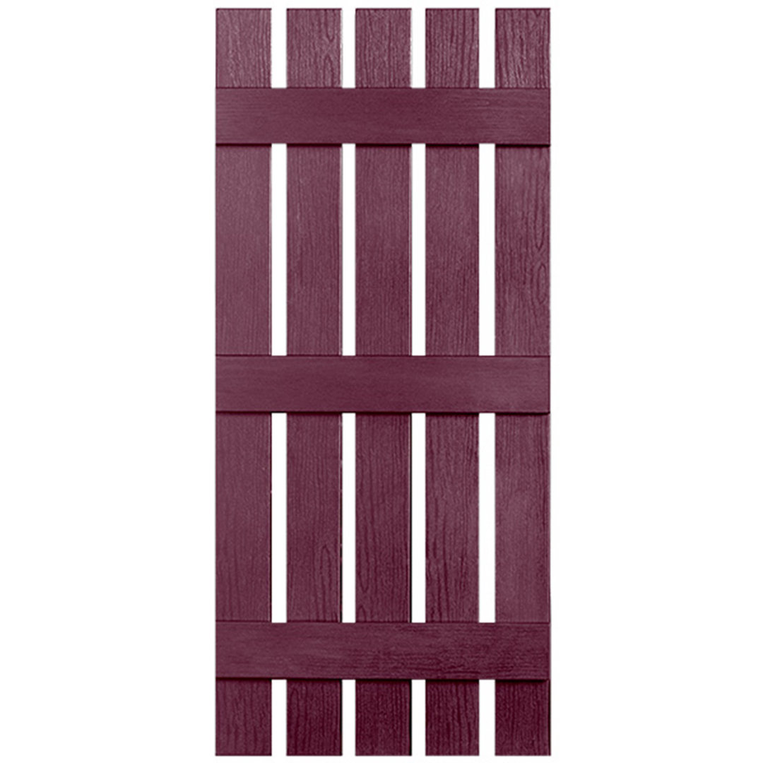 Three Batten, Five Board Open Vinyl Shutters Pair (Set of 2) Alpha Shutters 
