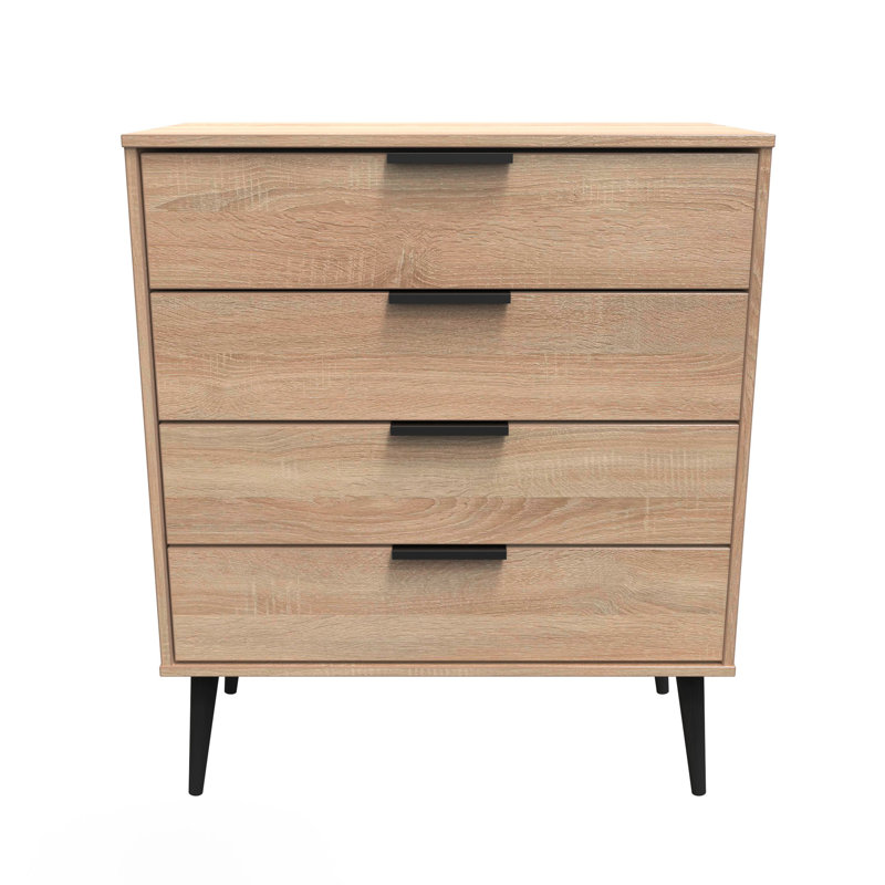 Turah 4 Drawer Chest (Ready Assembled), Brown