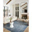 Tapis abstrait denim / colombe Vance-66666713