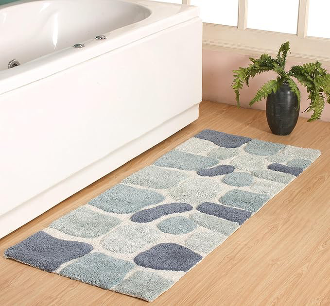 Creline Bath Rug - Denim Blue, Blue