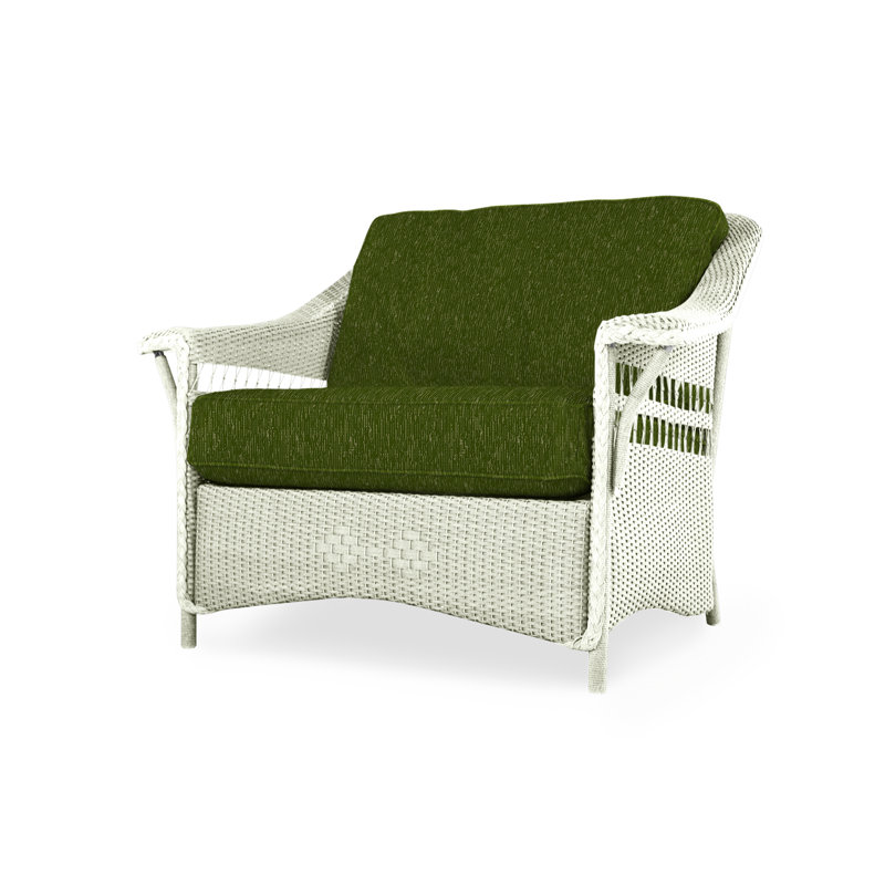 Nantucket Outdoor Lounge Chair, Burson Domino, Ivory