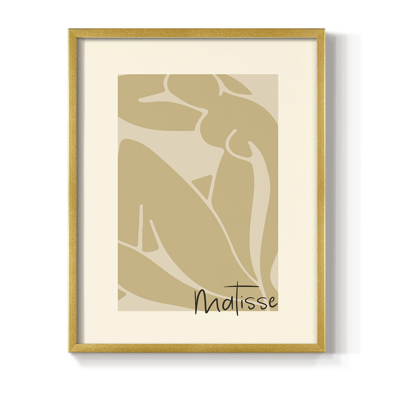 Matisse CECV, reproduction encadrée - bois massif, H 14 po x l 11 po, Or