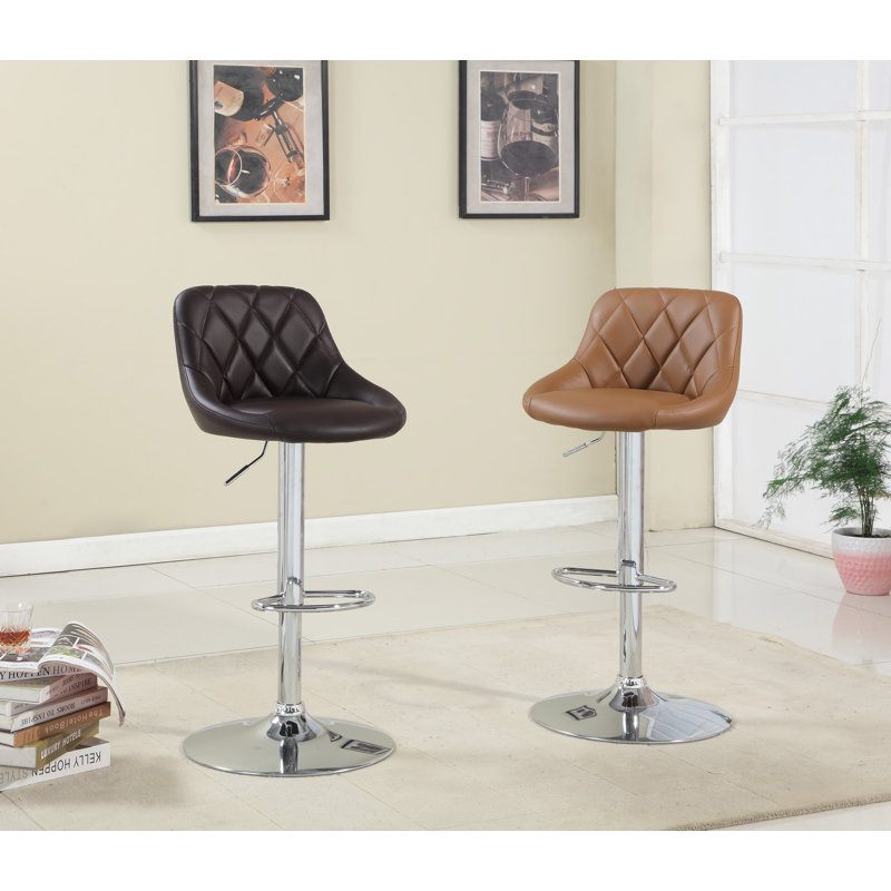 Tabouret tournant à hauteur réglable, chameau