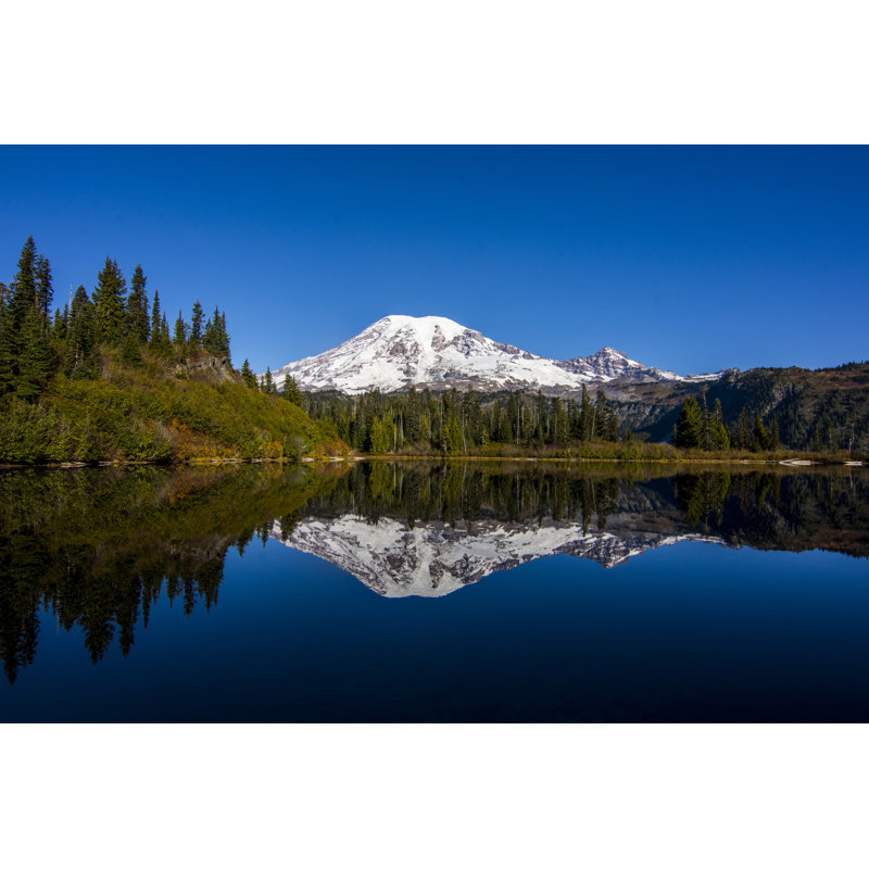 Mont Rainier et lac, H 8 po x l 12 po