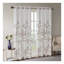 Panneau de rideau semi-diaphane avec œillets Burnout, motif botanique multicolore, 50 po x 84 po-129688524