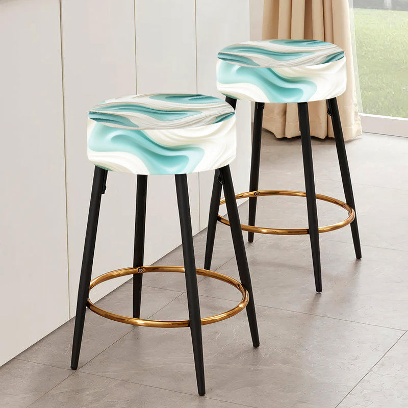 Sculptural Elegance - Ensemble de 2 tabourets de bar abstraits