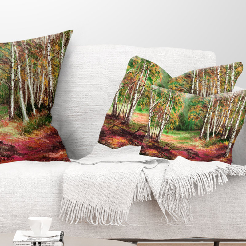 Coussin paysage paysage d'automne, Rectangulaire, 12 po x 20 po