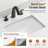 72" Free Standing Double Bathroom Vanity with Engineered Marble Top, Ceramic Sink, Backsplash-109176064-109176067