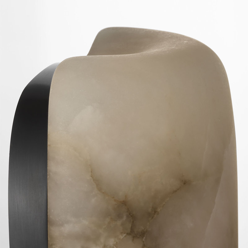 Kelly Wearstler Formosa 26" Linear Sconce, 19.75" H x 4.75" W x 3.25" D, Alabaster/Bronze, 1400 W