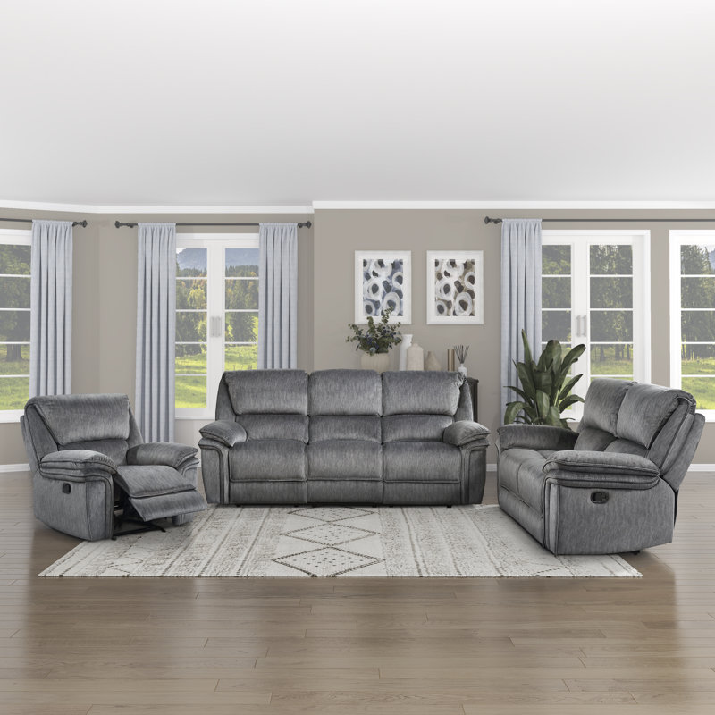 Ensemble de fauteuils inclinables 3 pièces Kathan