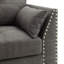Chaise en lin gris anthracite Laurissa avec 3 coussins