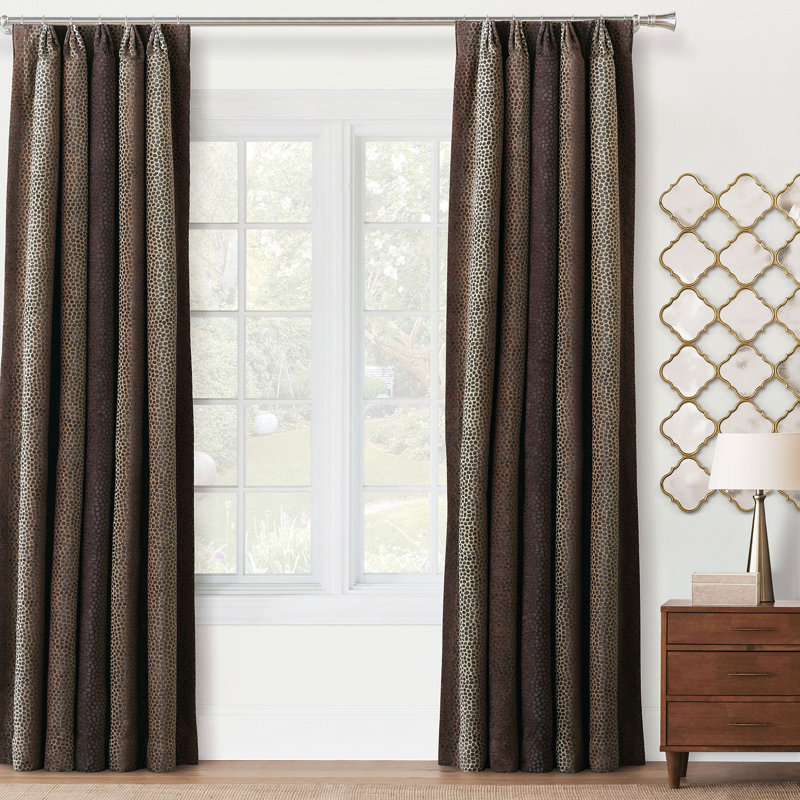 Priscilla Room Darkening Curtain Single Panel, 20" W x 96" L