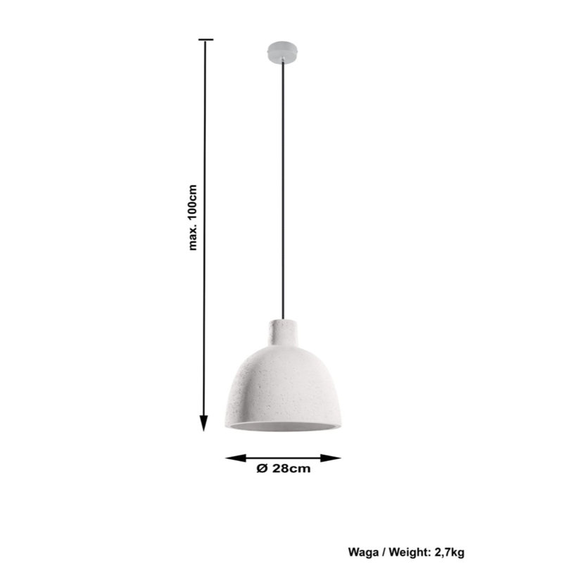 Vänersborg 1 - Light White Dome Pendant