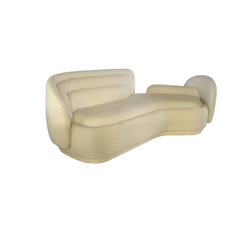 Canapé incurvé 93,5 po Hadmuthe , Blanc
