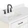 Tidworth 42'' Solid Wood Single Bathroom Vanity with 1.5'' White Quartz Top, Left Offset Rectangular Sink