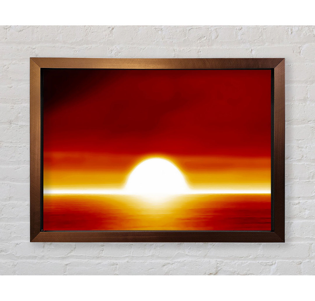 Surreal Orange Sunset - Einzelner Bilderrahmen Kunstdrucke