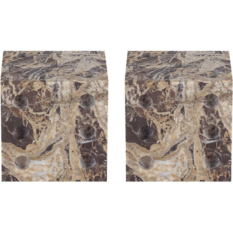 Dice marbre figurines et sculptures abstraites, Cerisier