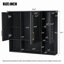 Armoire murale avec tablettes réglables, portes à fermeture en douceur pour la salle de bain-1856397096
