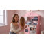 AIYAPLAY Kids Play Kitchen with Lights & Sounds, Fabric Drawer, Pink