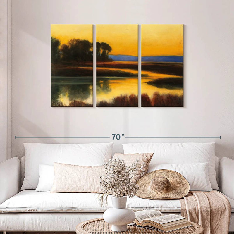 Alvord, crépuscule jaune, H 28 po x l 45 po