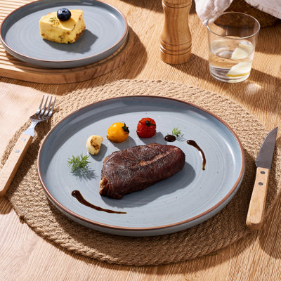 Latitude Run® Meteor 12 Pieces Dinnerware Set, Bluish-Gray