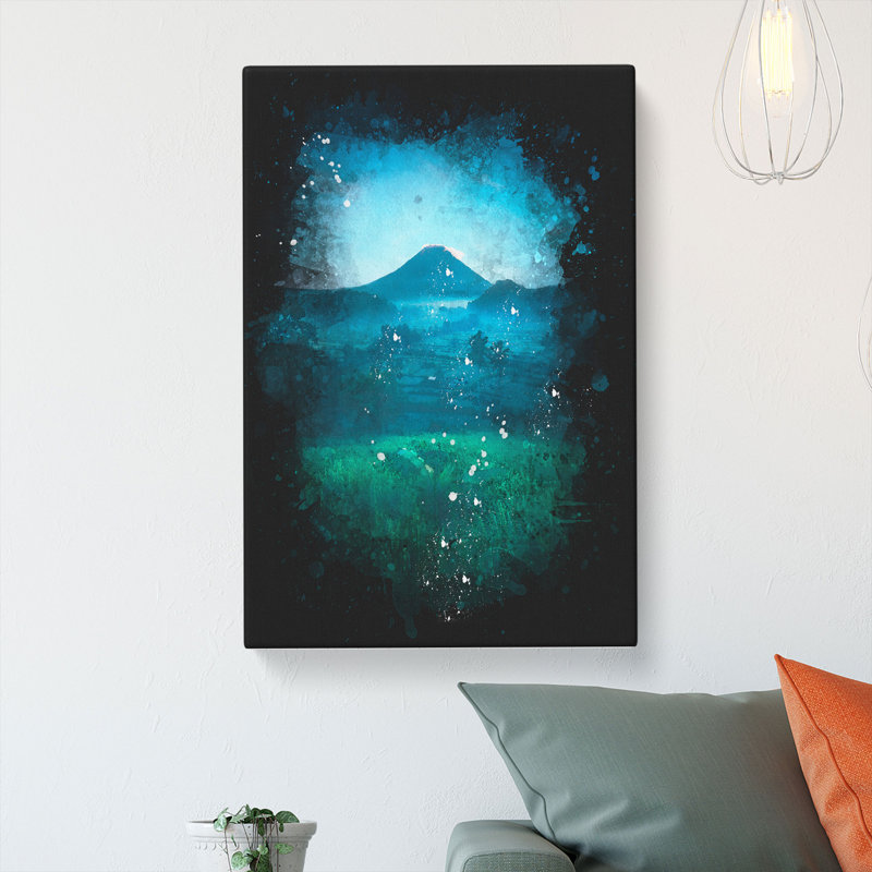 Mountain View In Bali - Wrapped Canvas Painting, 91cm H x 60cm W x 3cm D