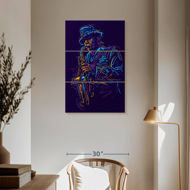 Abarca Saxophone Man, 57" H x 36" W