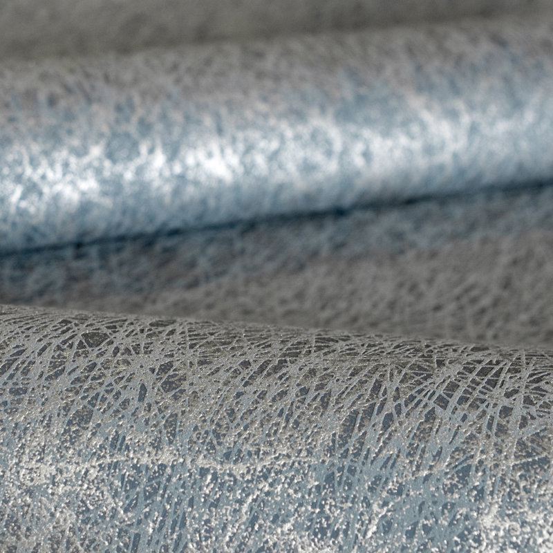 Slow Living Metallic Abstract Texture Wallpaper Roll, Night Blue