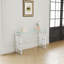 Console en verre d'acier inoxydable, table d'appoint repas argentée transparente BS-02 S-449808170