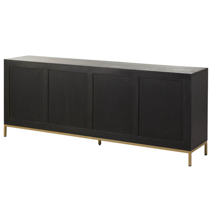 DIAMOND 194cm Solid Wood Sideboard, Grey/Brown/Blue