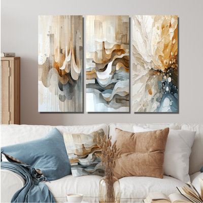 Urban Urban Of Abstract Line Art I - Minimalisme, paysage, impressions sur toile, 3 pièces